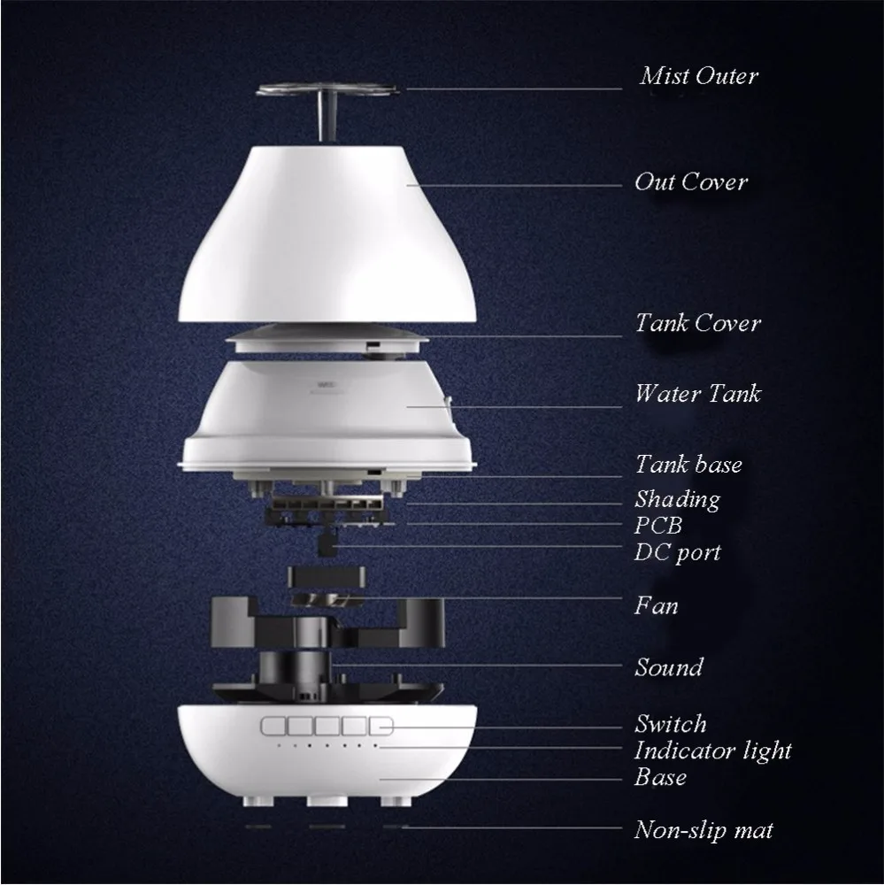 2017 New smart music speaker ultrasonic aroma essential oil diffuser