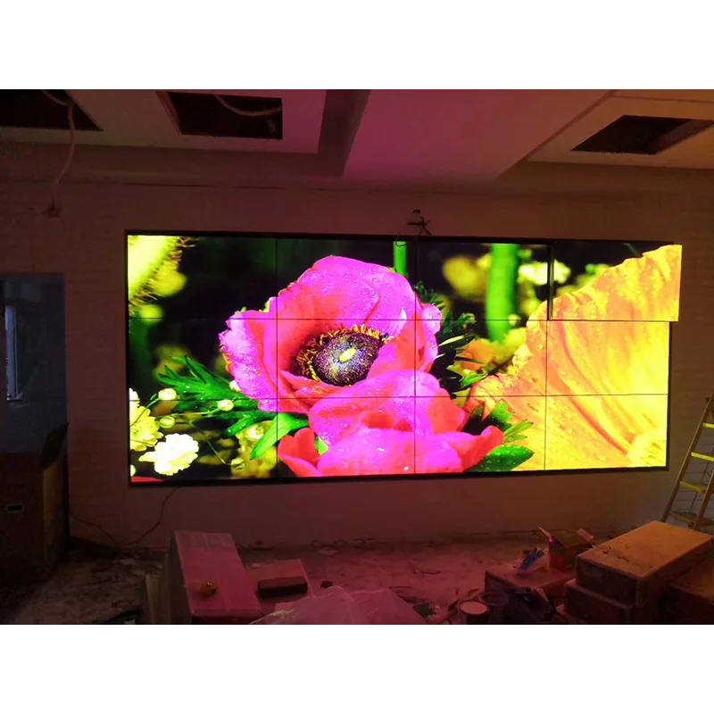 55inch 1.8mm narrow bezel audio video wall plate video wall controller 4 input 4 output