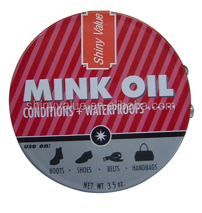 Высококачественный крем для обуви из норкового масла в жестяной коробке