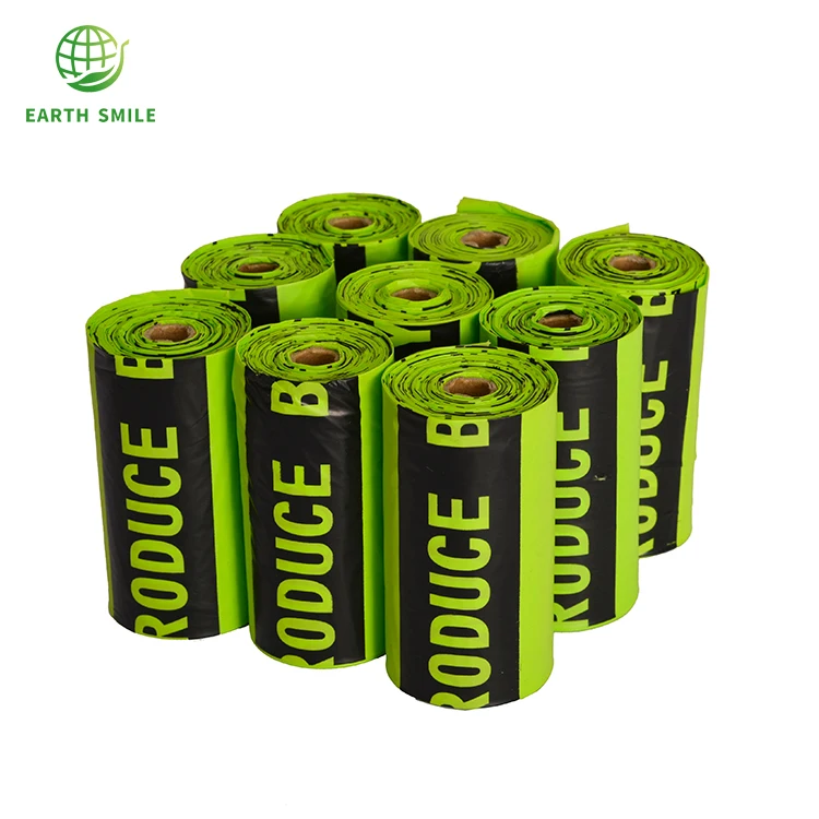 Eco-friendly 9*13 Inch Compostable Biodegradable Pet Waste Bag scented Dog Poop Bags with Dispenser