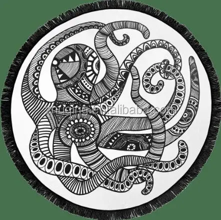 
Adults age group printed pattern serviette plage round towel beach 