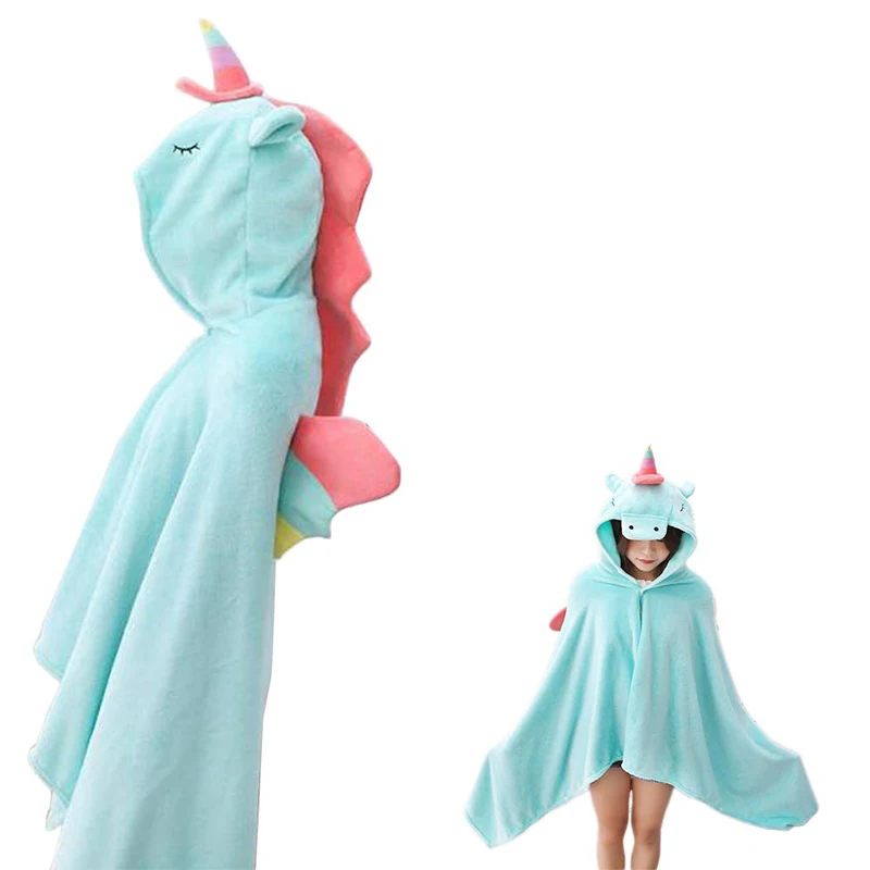 
Cute Unicorn Blanket Soft Plush Toys Baby Hooded Throw Blanket for Kids 