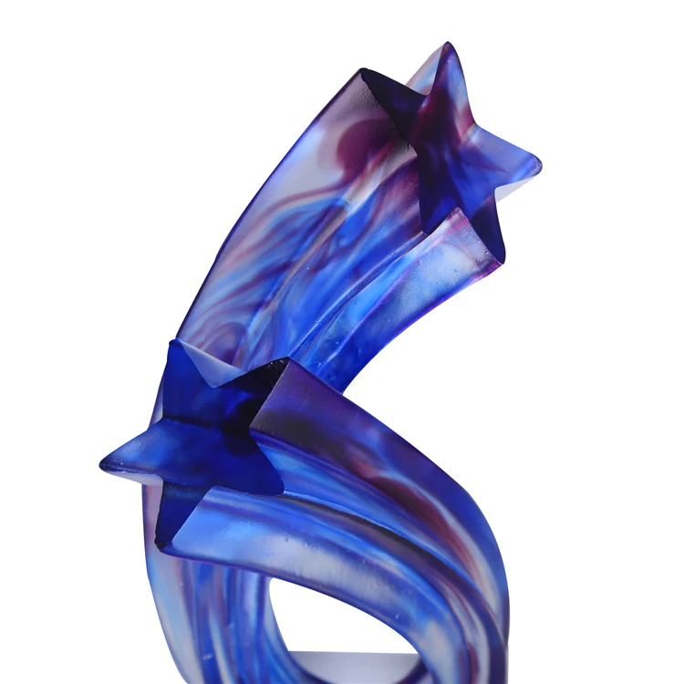 
Factory Selling High Quality Anniversary Awards Star Liuli Glazed Trophy for Annual Awards 