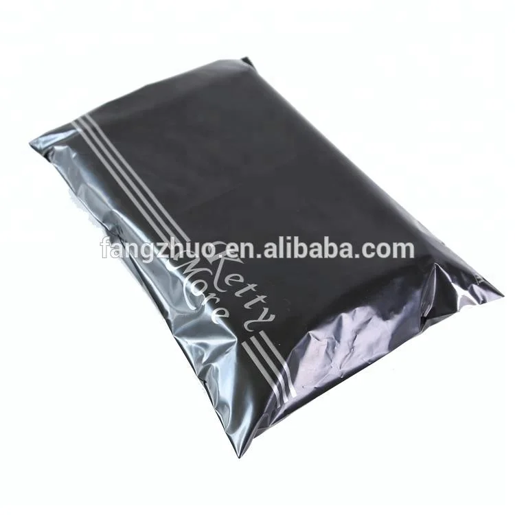 Cheap wholesale clothing shirt shipping Custom order Black printed self sealing plastic packaging postage poly mail bags