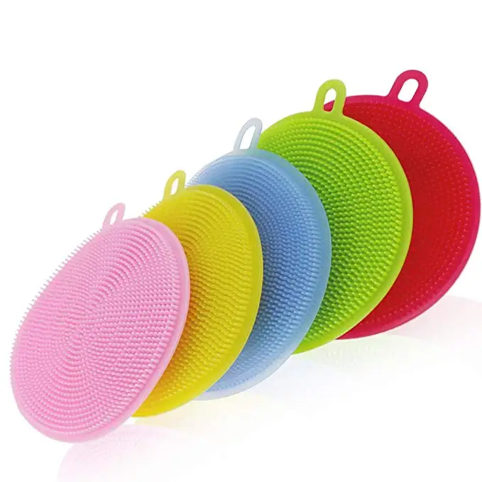 Multipurpose Antibacterial Silicone Dish Scrubber Sponge Silicone Dish Washing Brush