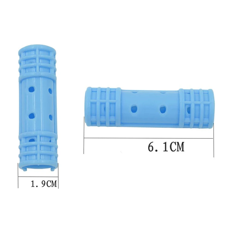 Sky Blue 12PK 5/8 Inch Easy Using Self Curler Plastic Snap-on Magnetic Hair Roller