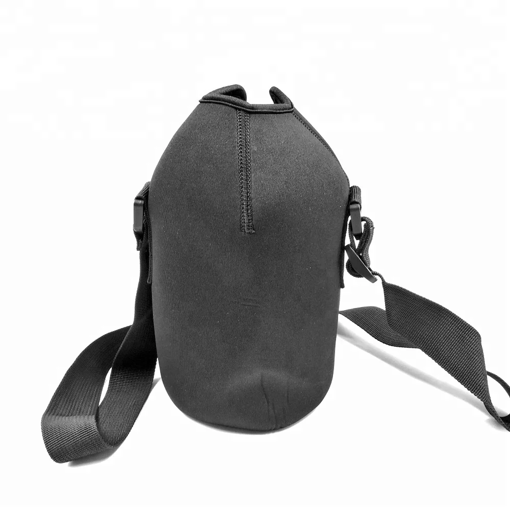 Promotional Zipper Growler Holder Sleeve With Strap Neoprene Cover For Kettle, Beer, Water Bottle
