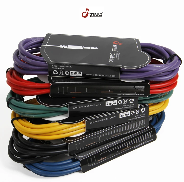 Zealux 3 meter PVC soft guitar cable