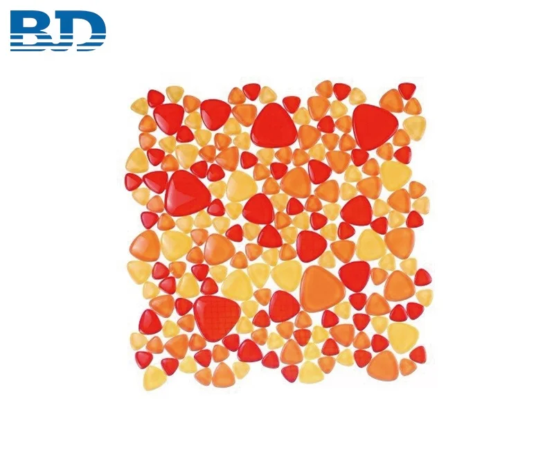 Blue Glass Pebble Mosaic for Swimming Pool Pebble