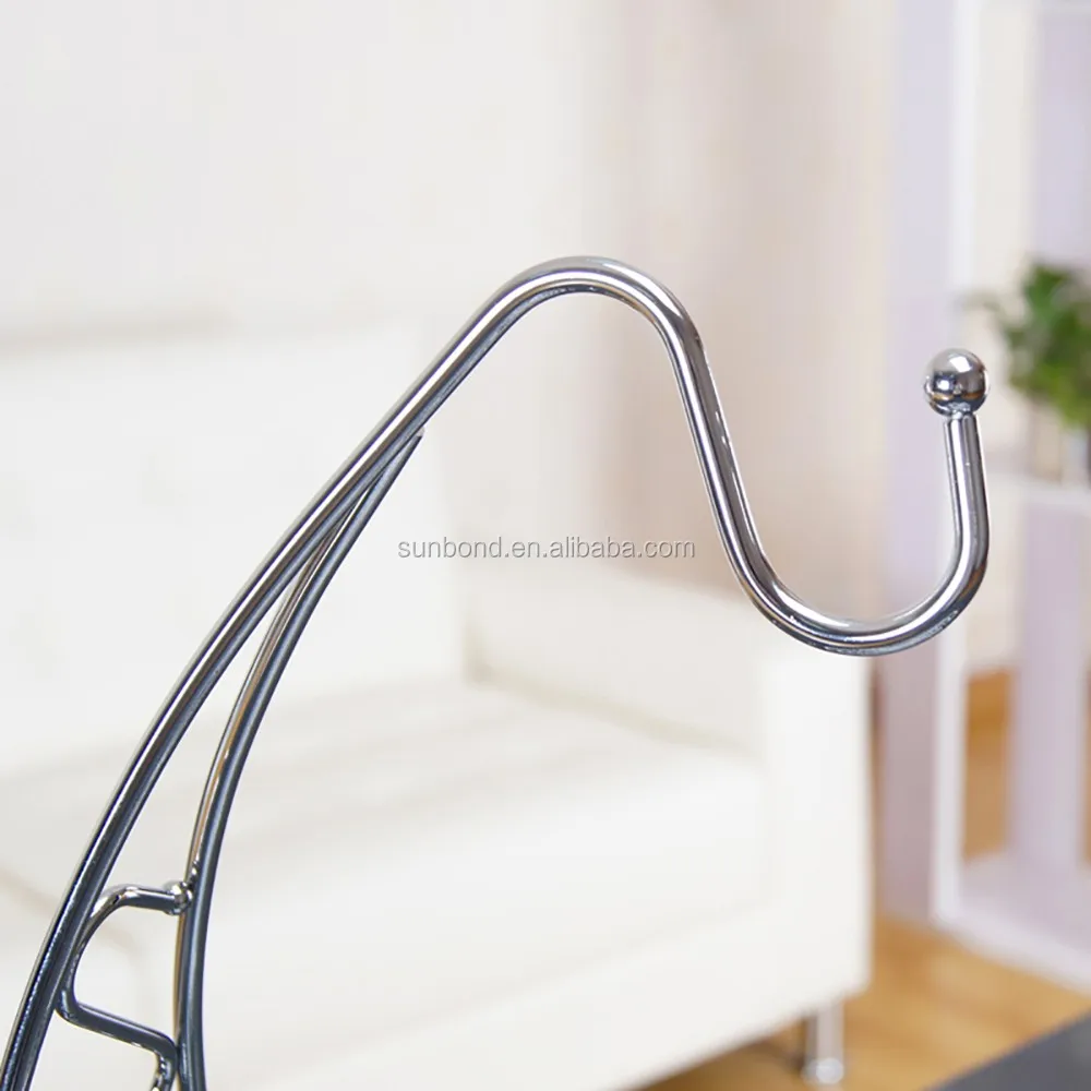 Chrome Metal Wire fruit display Hanger fruit basket with banana holder