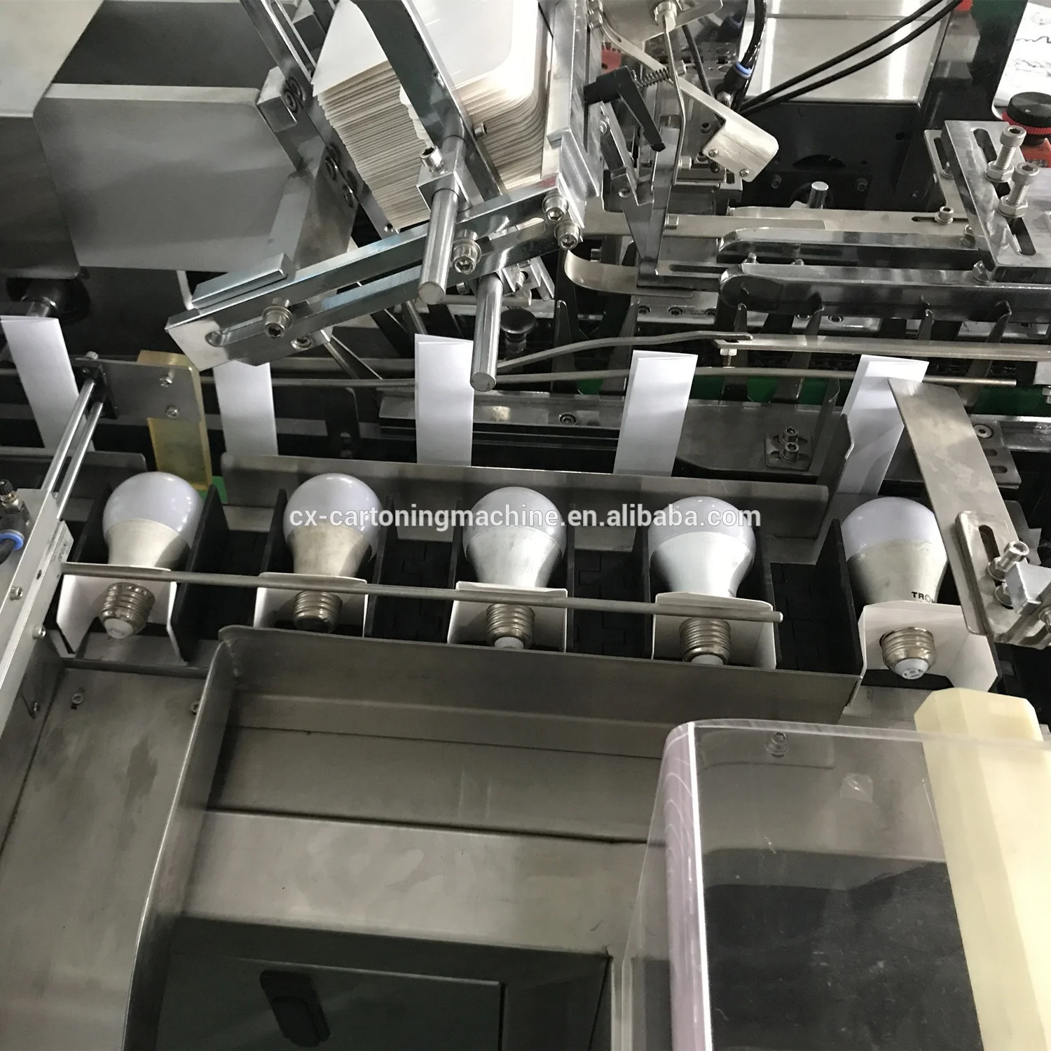 Automatic Cartoning Machine For Bulb Light Box Pack Equipment