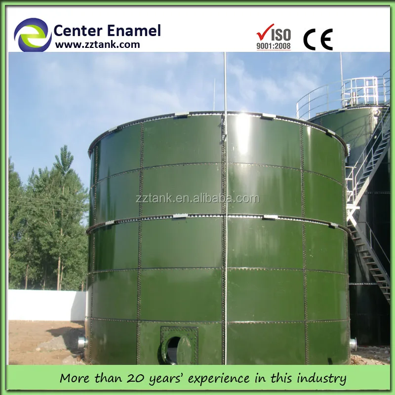 Glass lined steel wastewater treatment tank, mini househole waste water enamel tank for sale