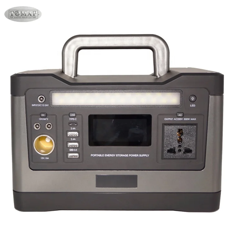 CE FC Rohs Approve Solar Generator 500W 50Ah Lithium Battery Portable Emergency Mobile Power Supply For Outdoors