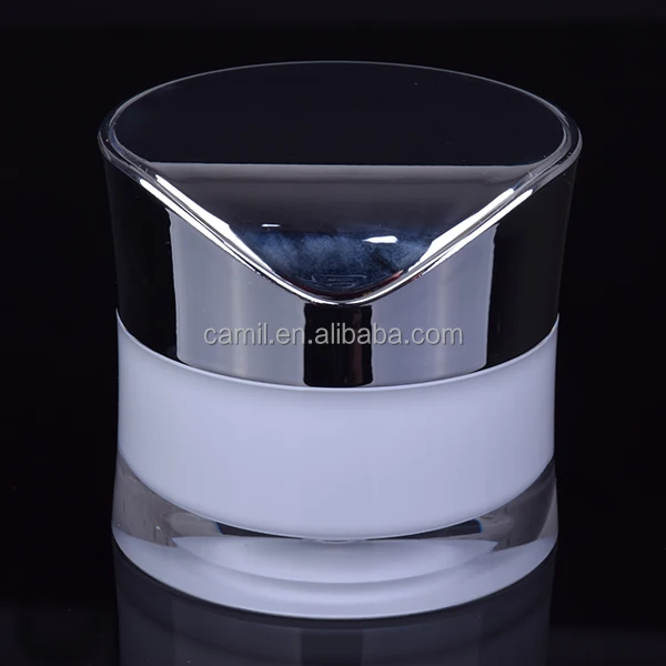 high end white makeup cosmetic bottle acrylic lotion bottles and cream jars