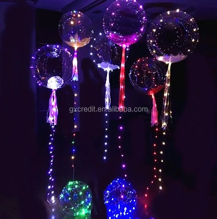 party night led light bubble bobo balloons for night party decoration