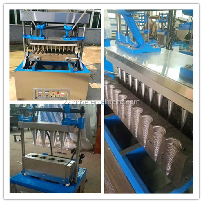 Many heads cafe shop applicable ice cream cone making machine/equipment