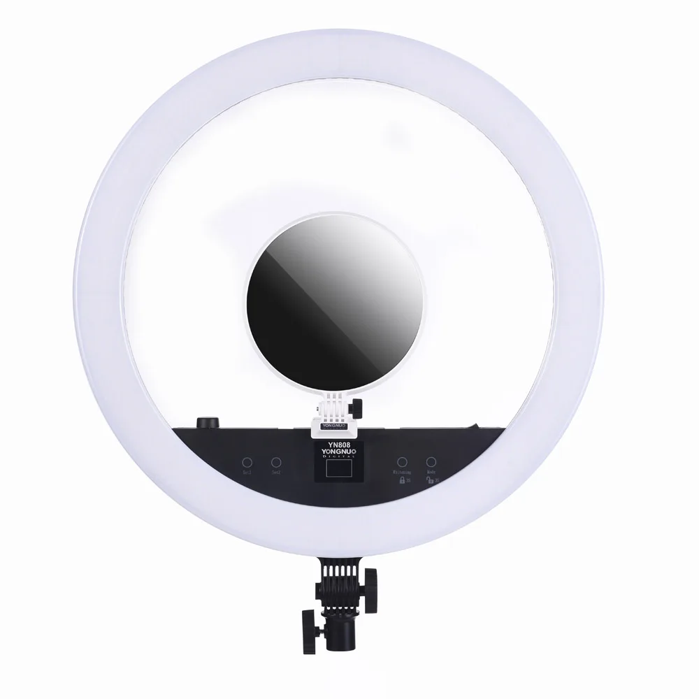 
YONGNUO Photo Studio Accessories YN808 Selfie Ring Light with Wireless Remote, Cell Phone Holder Stand for Live Stream/Makeup 