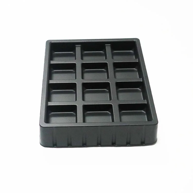 Hot selling ps blister tray/thermoforming chocolate tray/chocolate plastic trays packaging