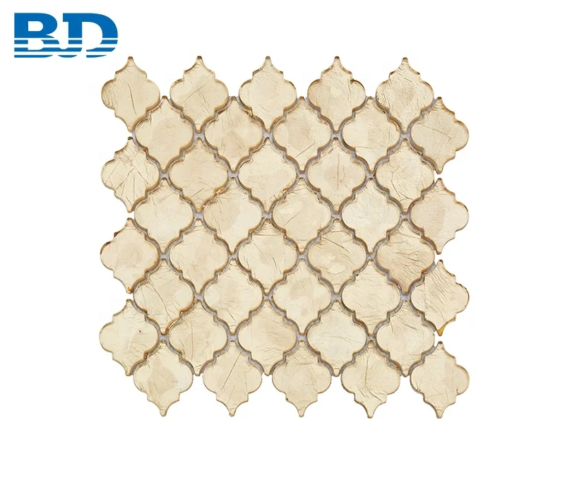 Wholesale Arabesque Style Copper Lantern Mosaic Tile Glass