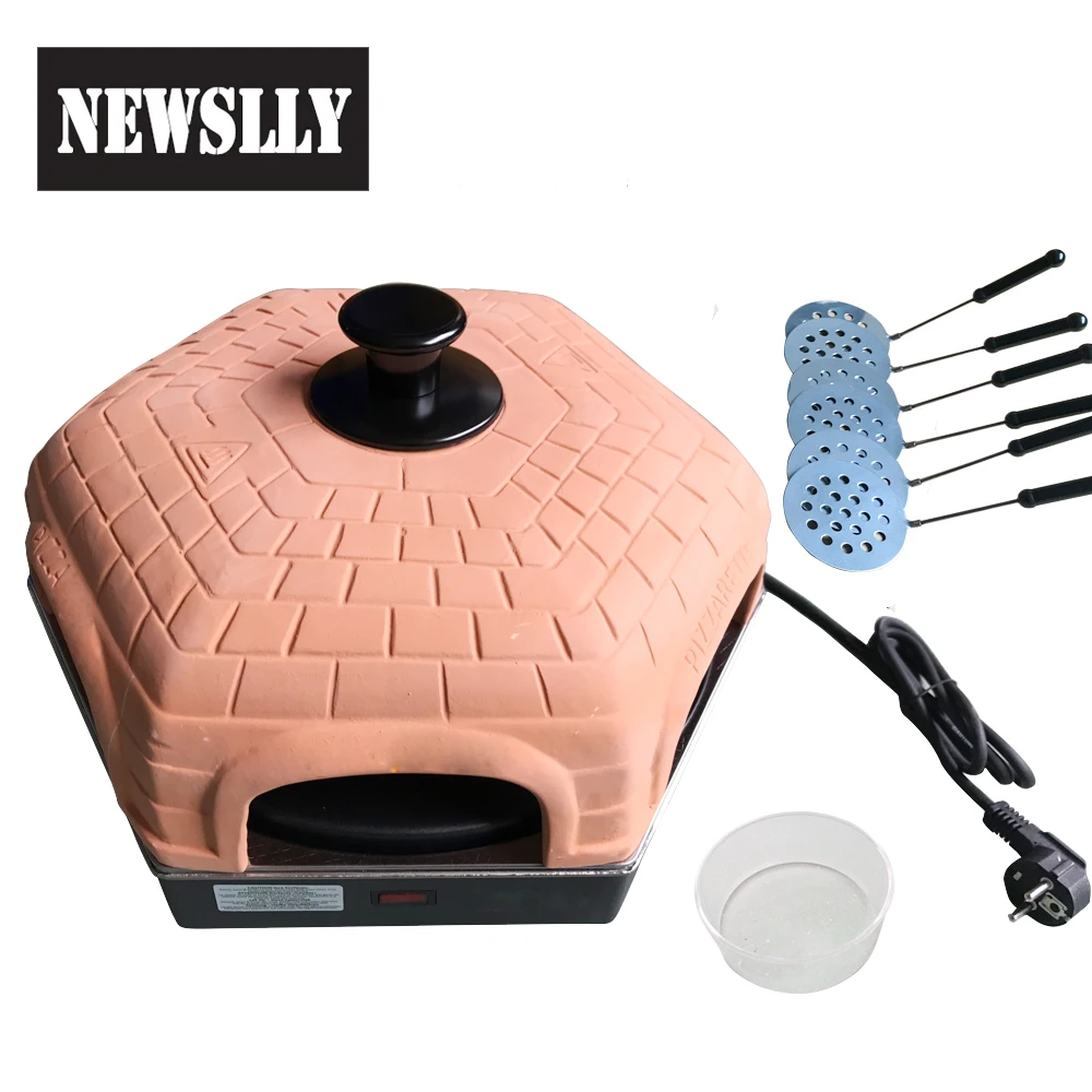 Home pizza oven Kitchen Appliance Ceramic cover Electric 6person pizza oven