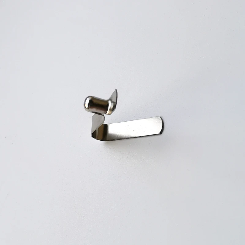 China Factory Metal Tent Pole Paddle Tube and Rod Snap V-Clip Lock V Shaped Single Button Pin Spring Clip