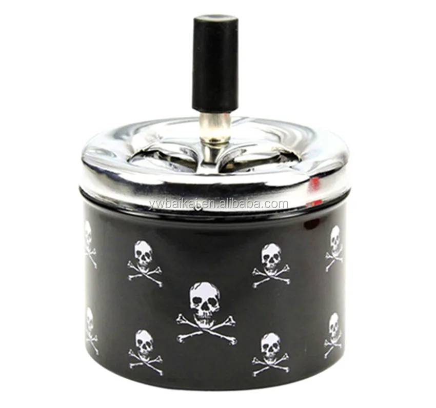 Жесть Вращающийся Пепельница с Крышкой Фильм Плакат Pattern Пользовательские Круглая Пепельница