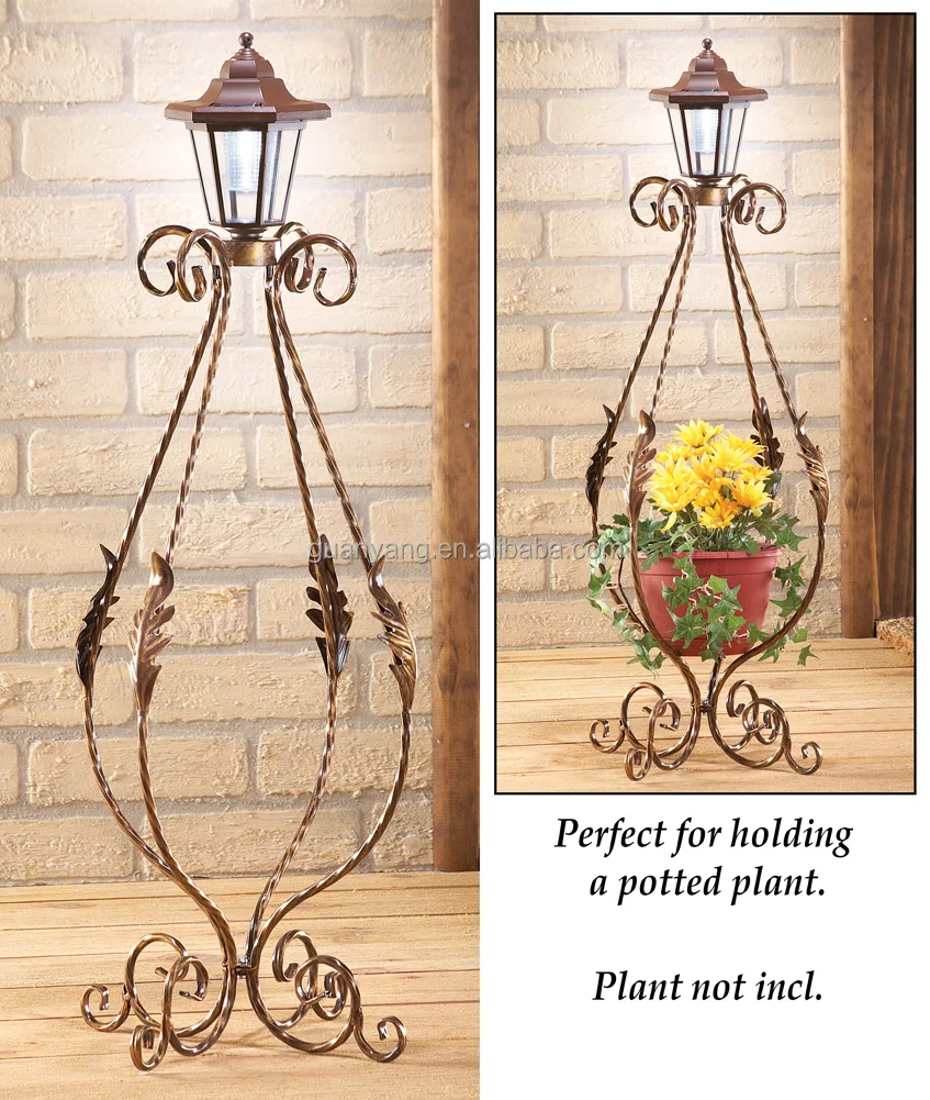 Metal Plant Stand & European Wedding Decorative Flower Stand Centerpieces Antique Wrought Iron Cast Iron Brown Box Handmade