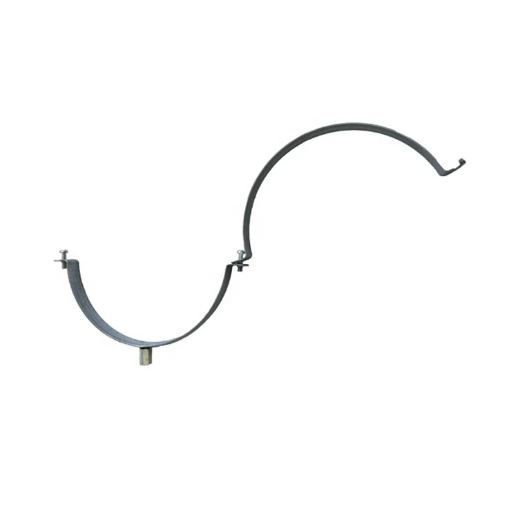 Galvanized adjustable metal pipe clamp assembly