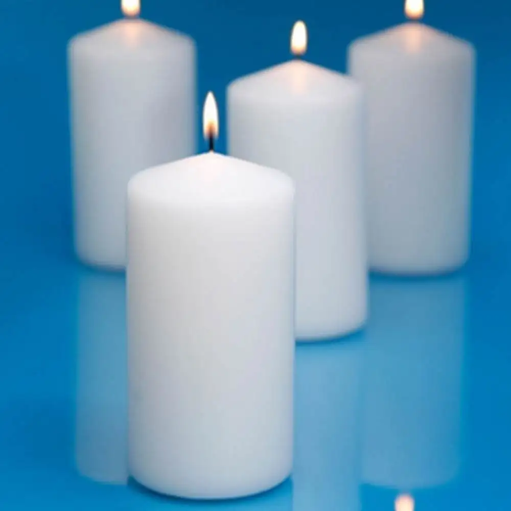 
unscented pillar candle paraffin wax candle 