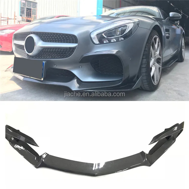 Carbon Fiber Front Lip Spoiler Splitters Flaps For Mercedes Benz AMG GT AMG GTS AMG GTR Coupe Head Bumper Chin