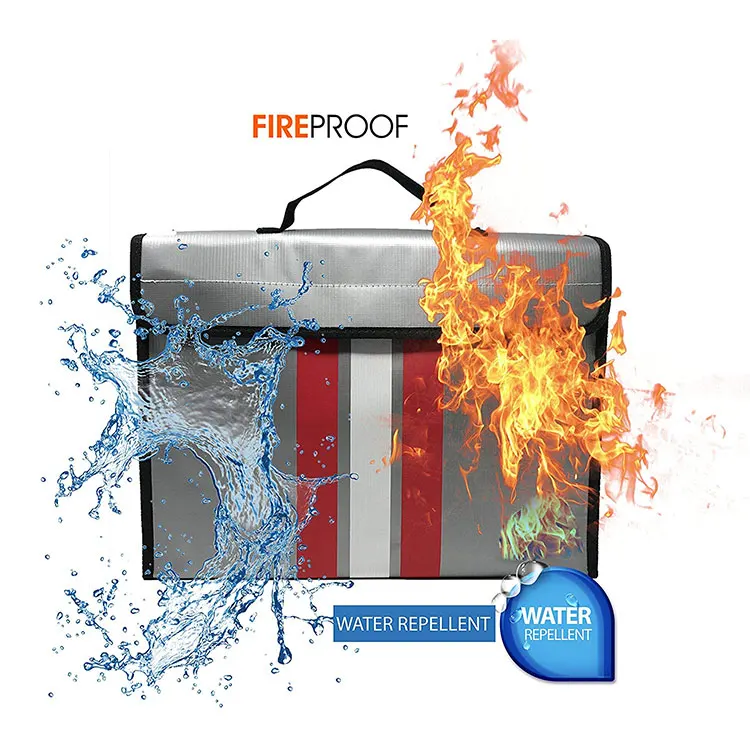 Custom Safe Fireproof Money Safety Waterproof File Fireproof Document Bag