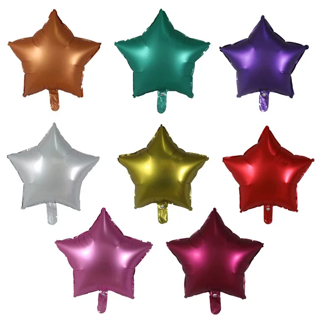 18inch Chrome Metallic Heart Star Round Helium Foil Balloons Birthday Party  Wedding  baby shower Decorations