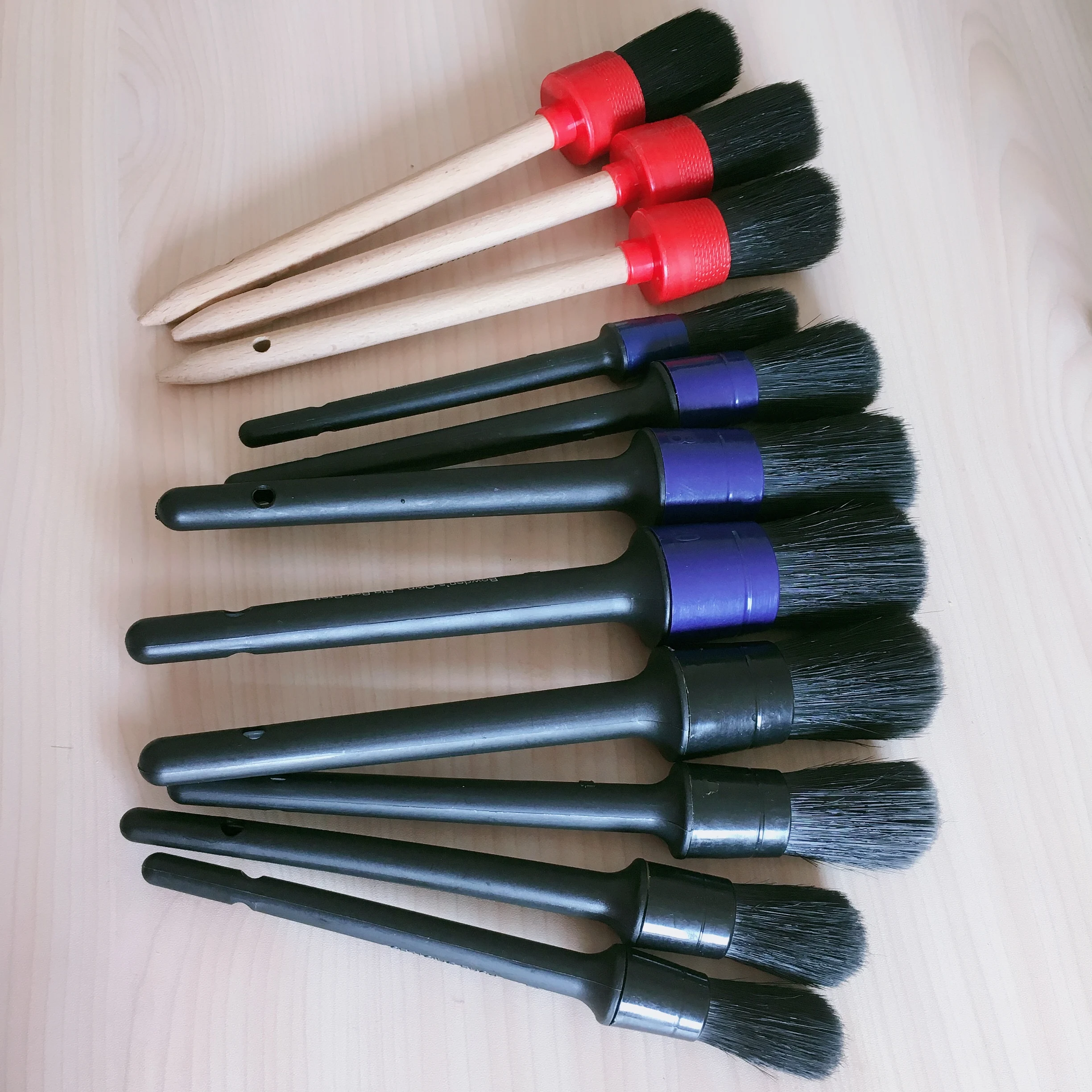 customize many types car detailing brushes set for detail work cleaning tool car care brush