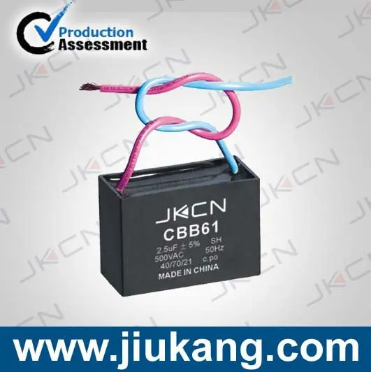 CBB61 Series Fan Capacitor for ceiling fan with CE Approval