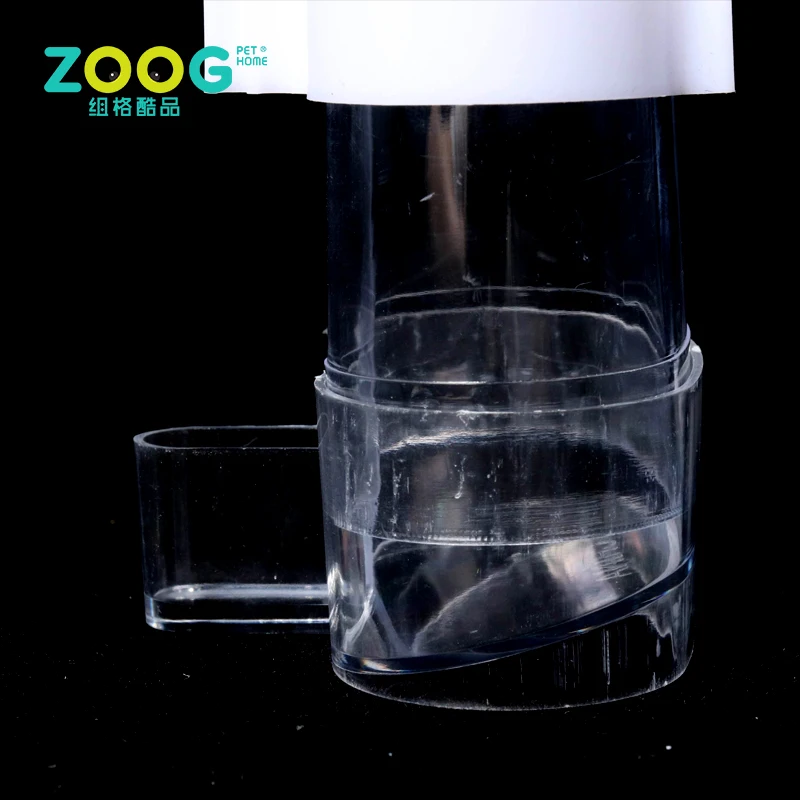 Plastic water bottle for bird cage water drinkers