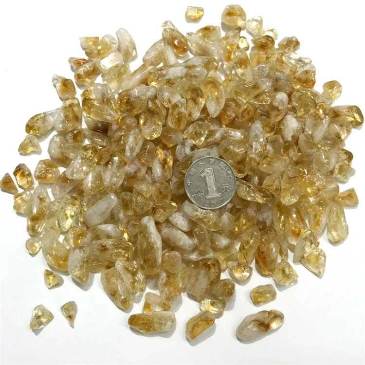 New Products Natural Citrine Tumbled Stones For Decor Decoration
