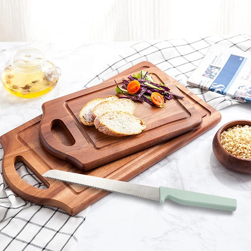 Manufacturer 4 Pcs Stainless Steel Chef Knife Bread Utility Fruit Kitchen Knives Kitchen Cutlery Set with Block