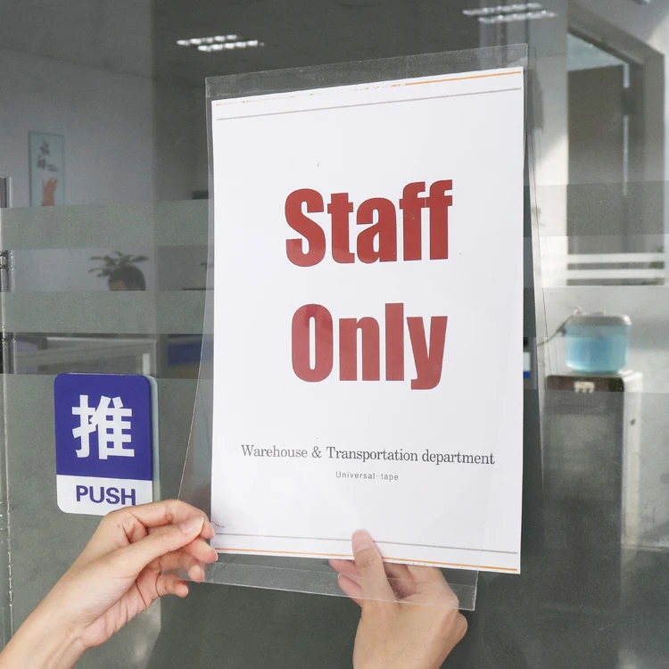 
Peel & Stick A4 Wall Mount Paper Acrylic Brochure Sign Holder 