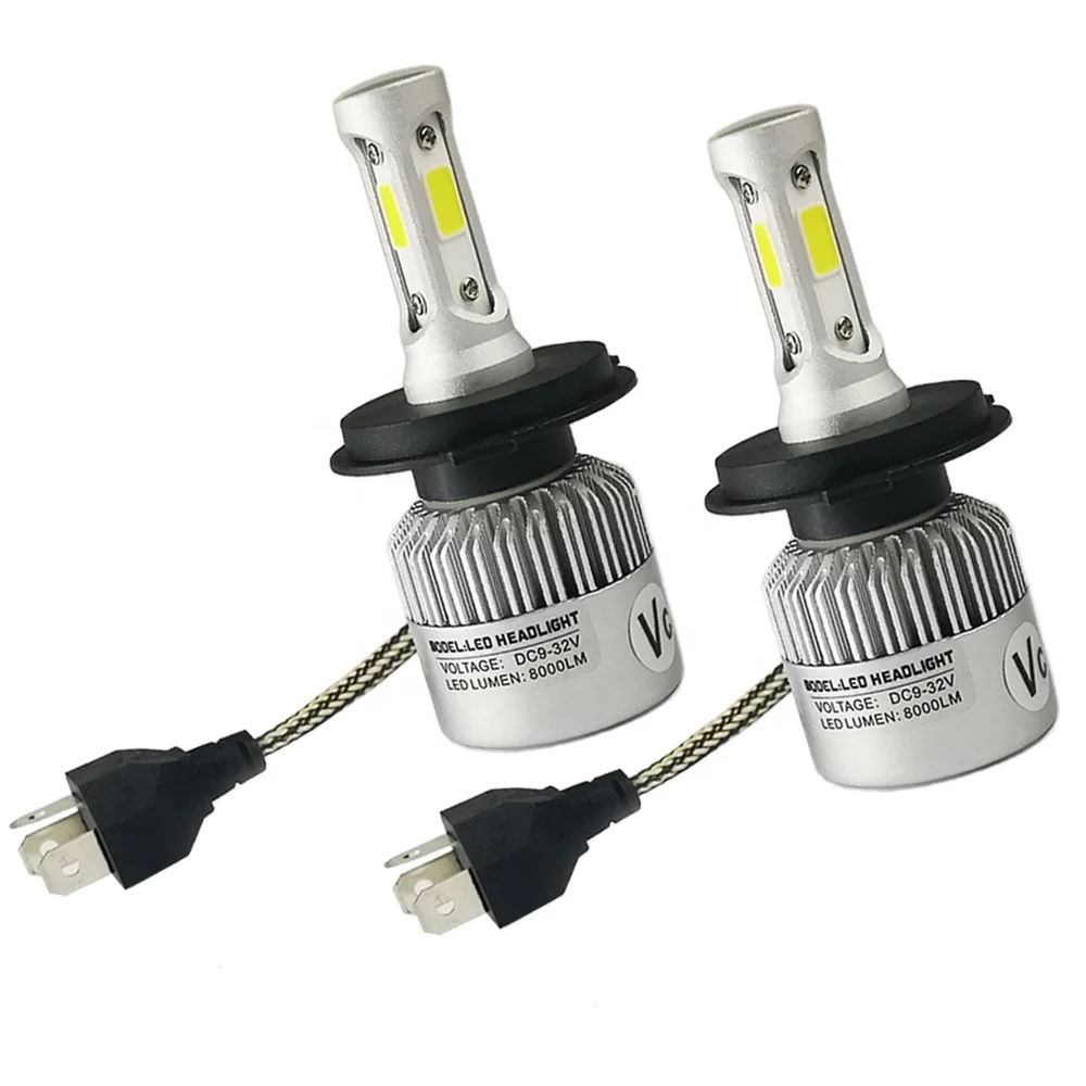 Auto Lighting System S2 Cob Car H7 Headlight Bulbs 9005 9006 H1 Led Light H4 H11 Led Headlight