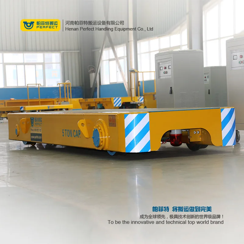 Production Line Automatic Track Carriage Heavy Material Transfer Cart