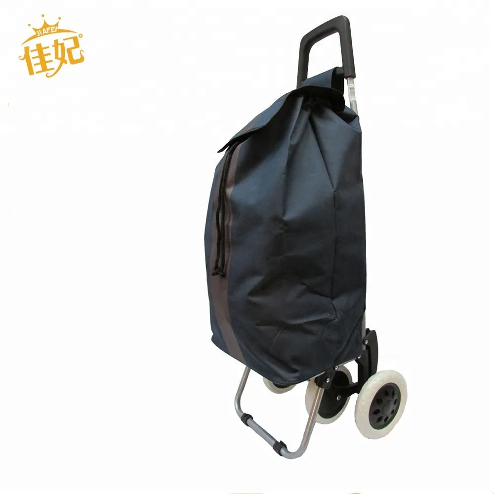 Custom logo shopping cart grocery shopping trolley bag foldable shopping trolley