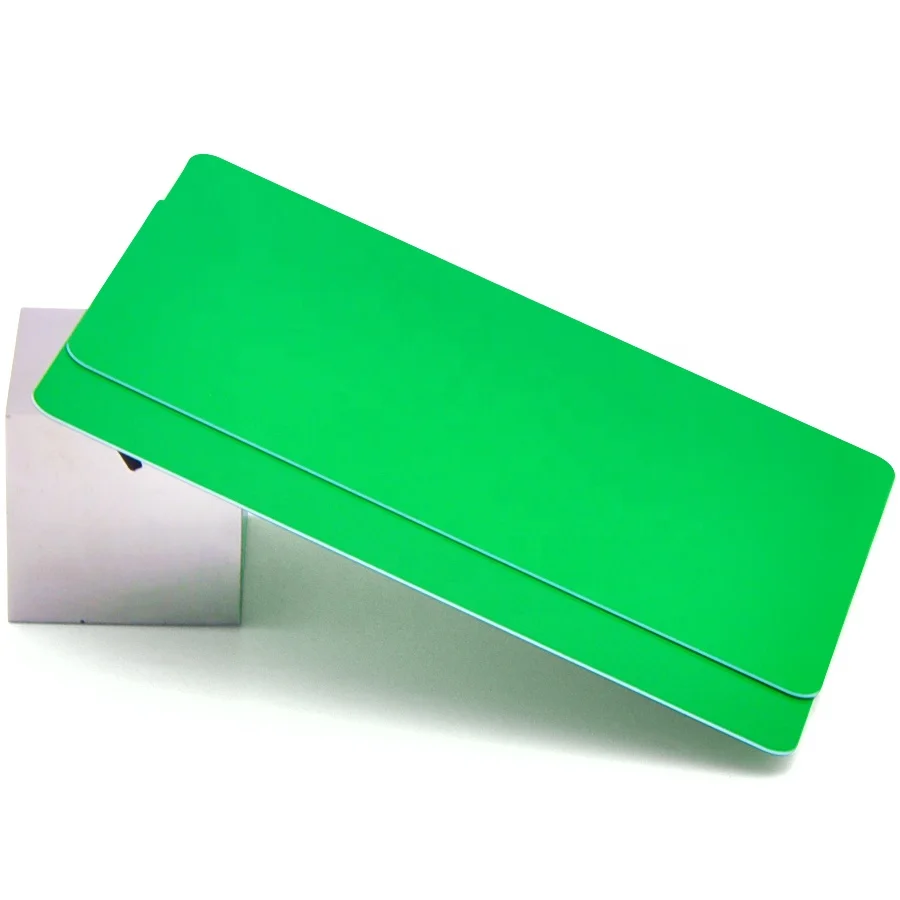 HQ CR80 Plastic Blank Plain Green PVC Card with factory price