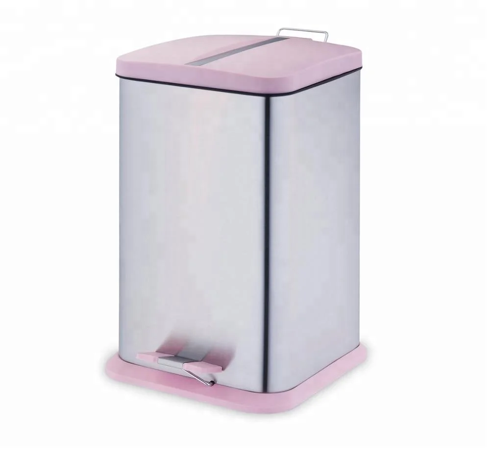 Foot pedal dustbin hospital medical waste bin S.S Peal Bin with plastic cover 20L(AWB107)