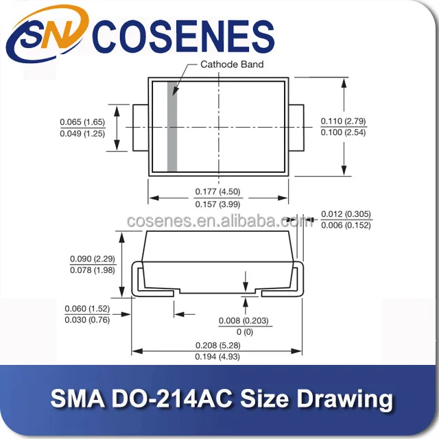SMA 5V 400W Unidirectional TVS Diode SMAJ5.0A