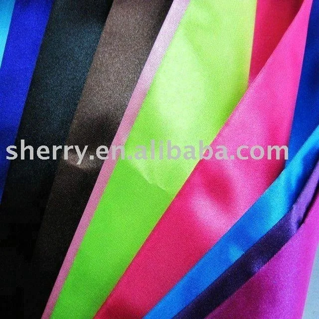 Polyester twist good feeling  crepe back satin fabric for wedding dress 190g/m