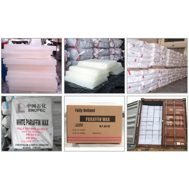 
100Kg Pallet C14 C17 Melting Point 48 52 52-54 56 58 60-62 Normal Histology Organic Spray Wax Kunlun Paraffin Wax 