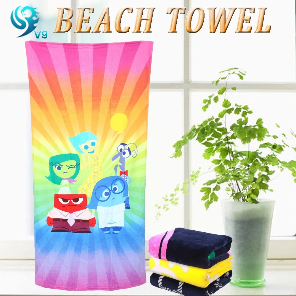 China Factory 100% Cotton Reactive Printed Custom Dolphin sea printed beach towel