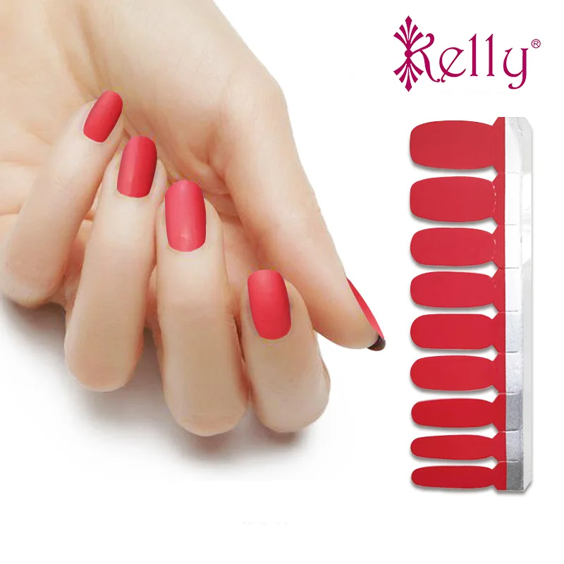 Wholesale 100%  Matte Nail Polish Patch 2D French Full Cover Nail Sticker Nail Wraps