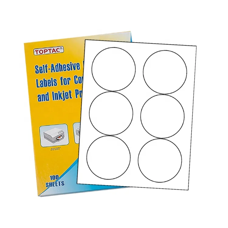 Printable Adhesive DVD A4 CD Label Sticker Sheet