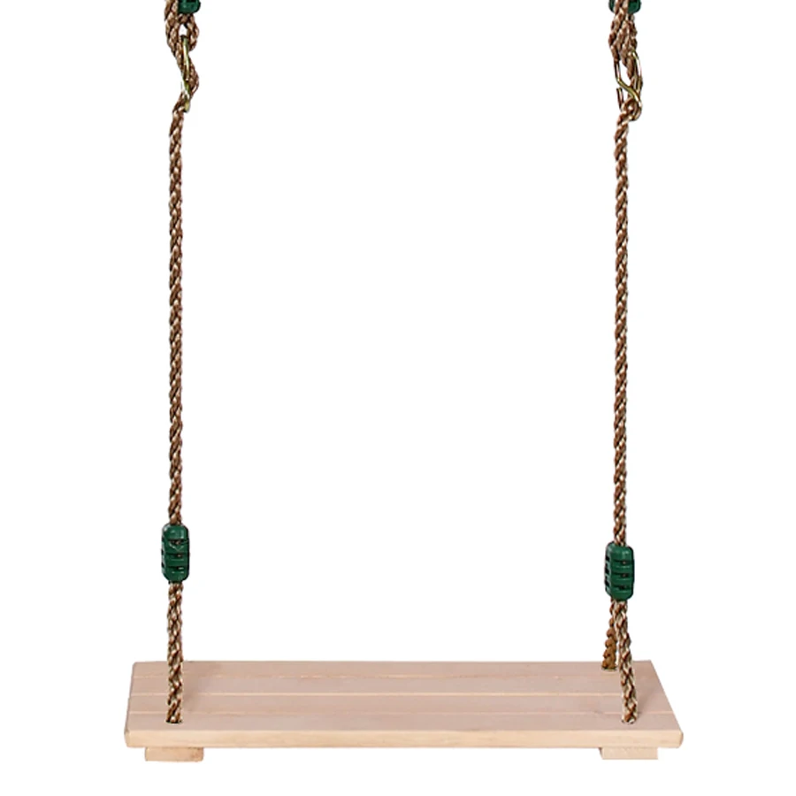 Brand Kids playing wooden baby swing seat outdoor wooden child swing